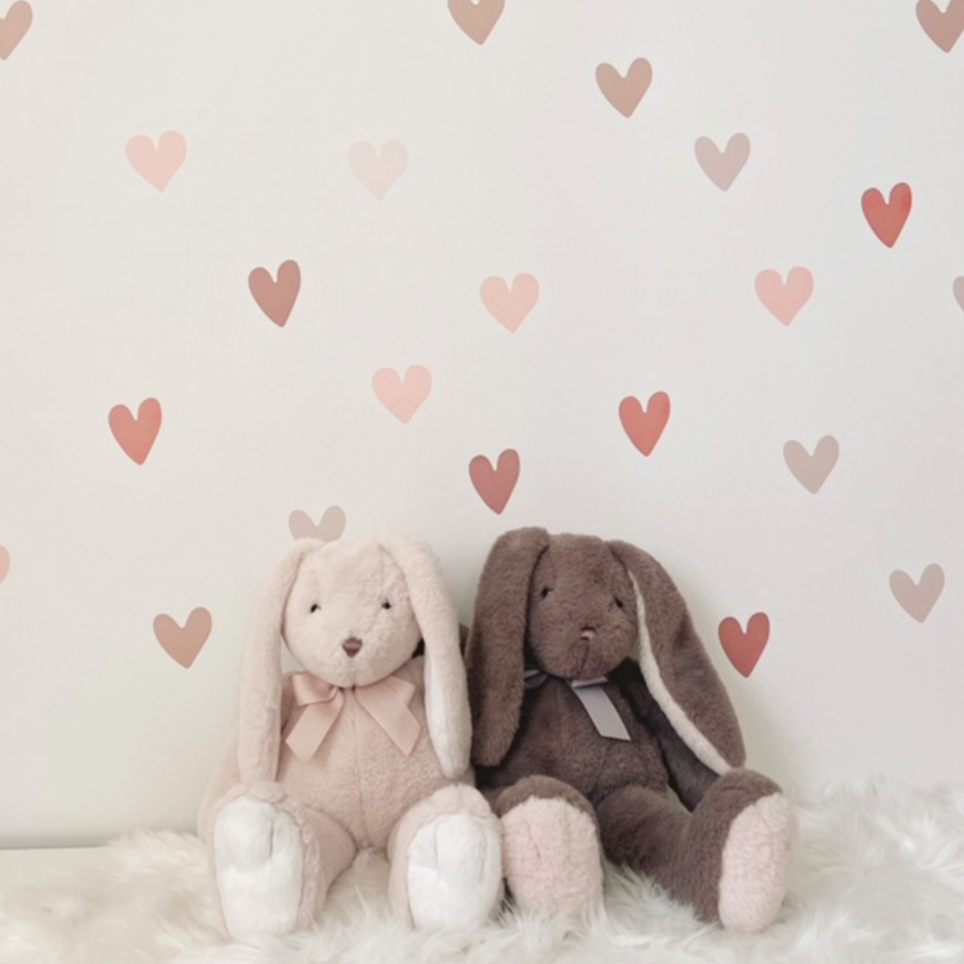 아카시아봉봉 국내제작 월세이프 포인트 벽지 아기방 꾸미기 스티커 하트 36PCS