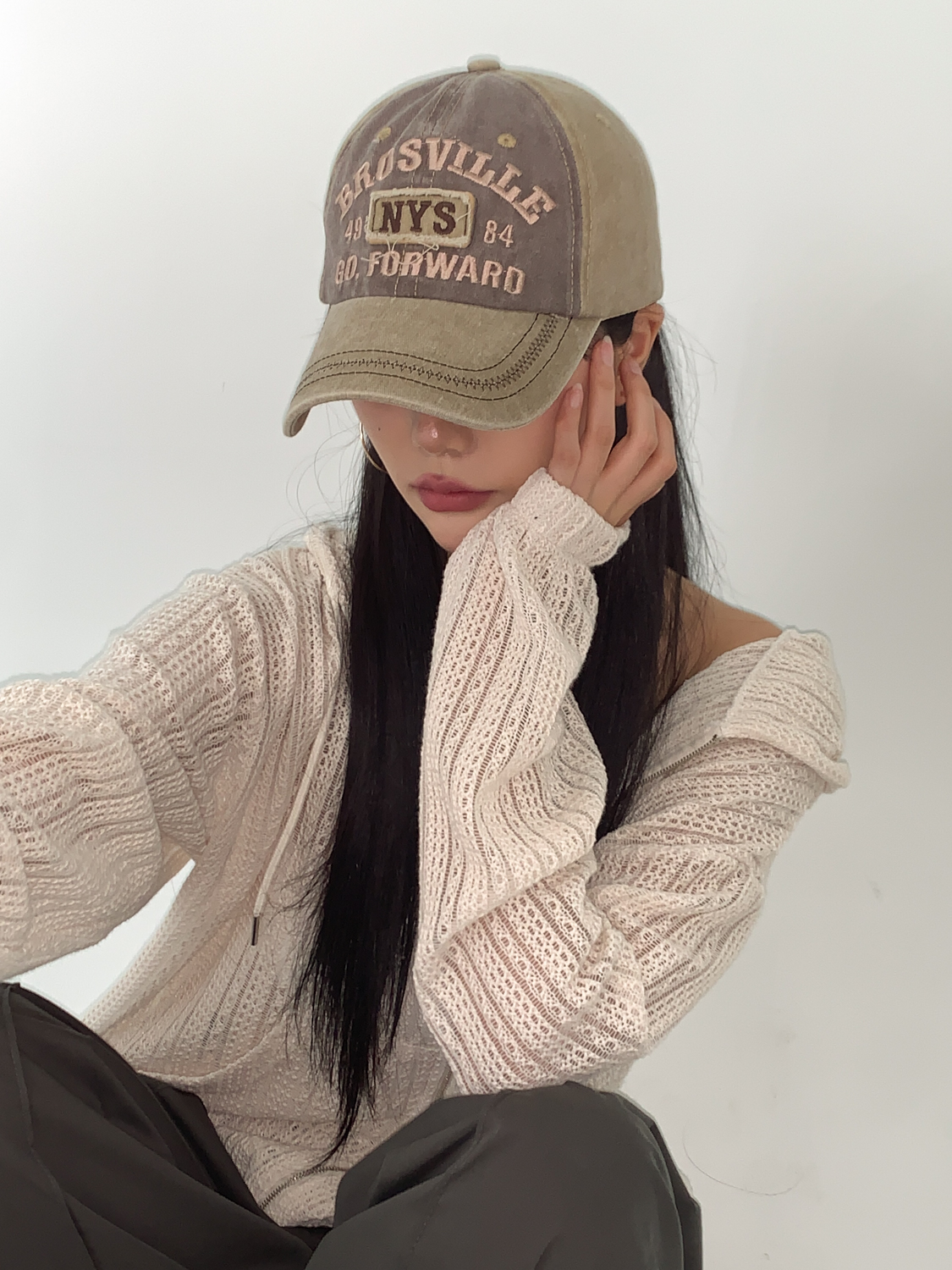 [18종/BEST] y2k 레터링 자수 빈티지 페스티벌 볼캡 모자 모음 상세 이미지 6