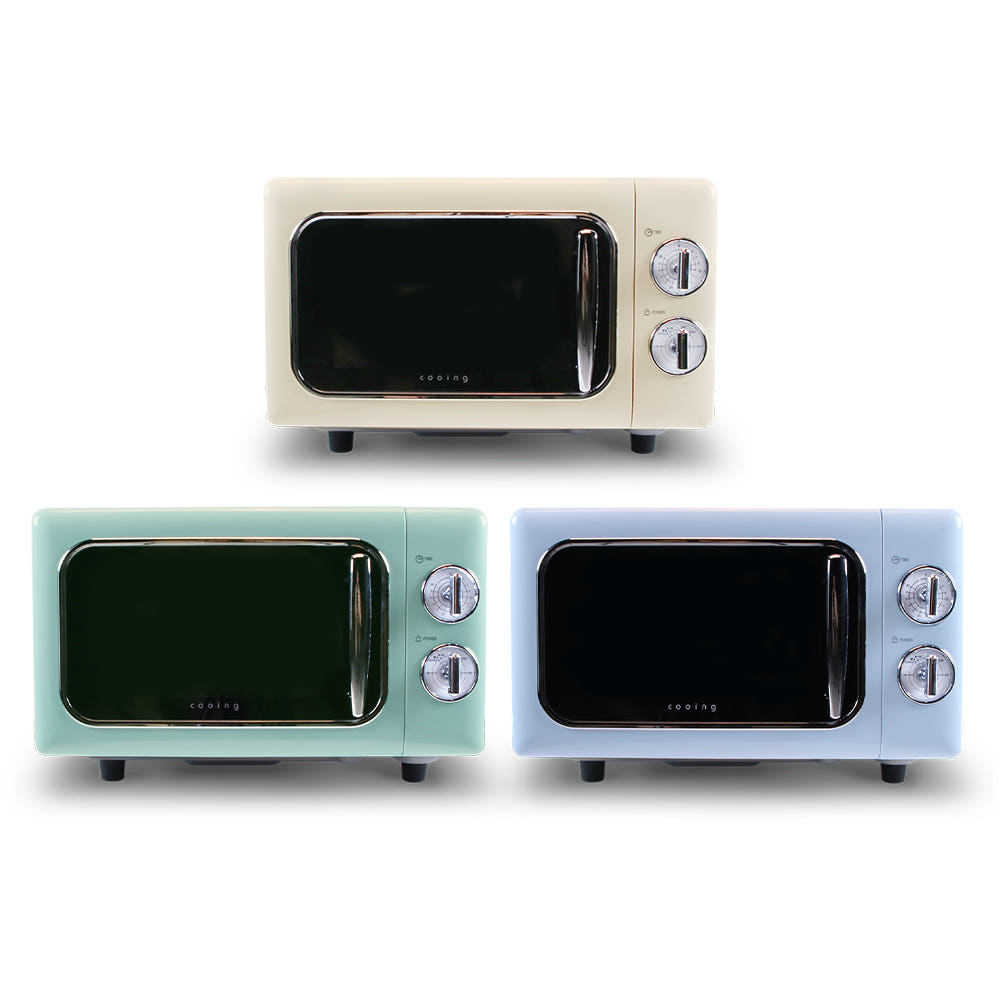 쿠잉 레트로 전자레인지 민트 실물