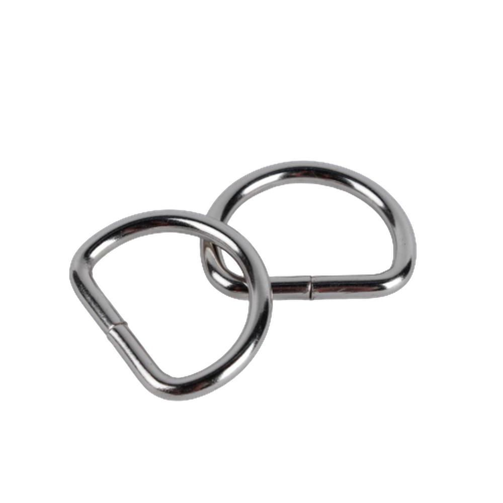 가방끈용 D링 연결고리 철제 2개입 스트랩연결 실버 32mm