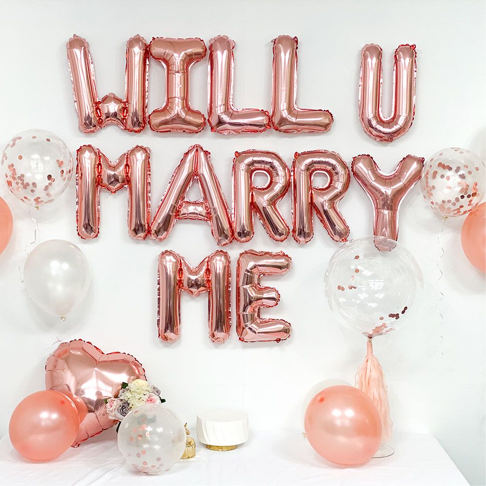 신혼집 호텔 프로포즈용품 풍선 윌유메리미