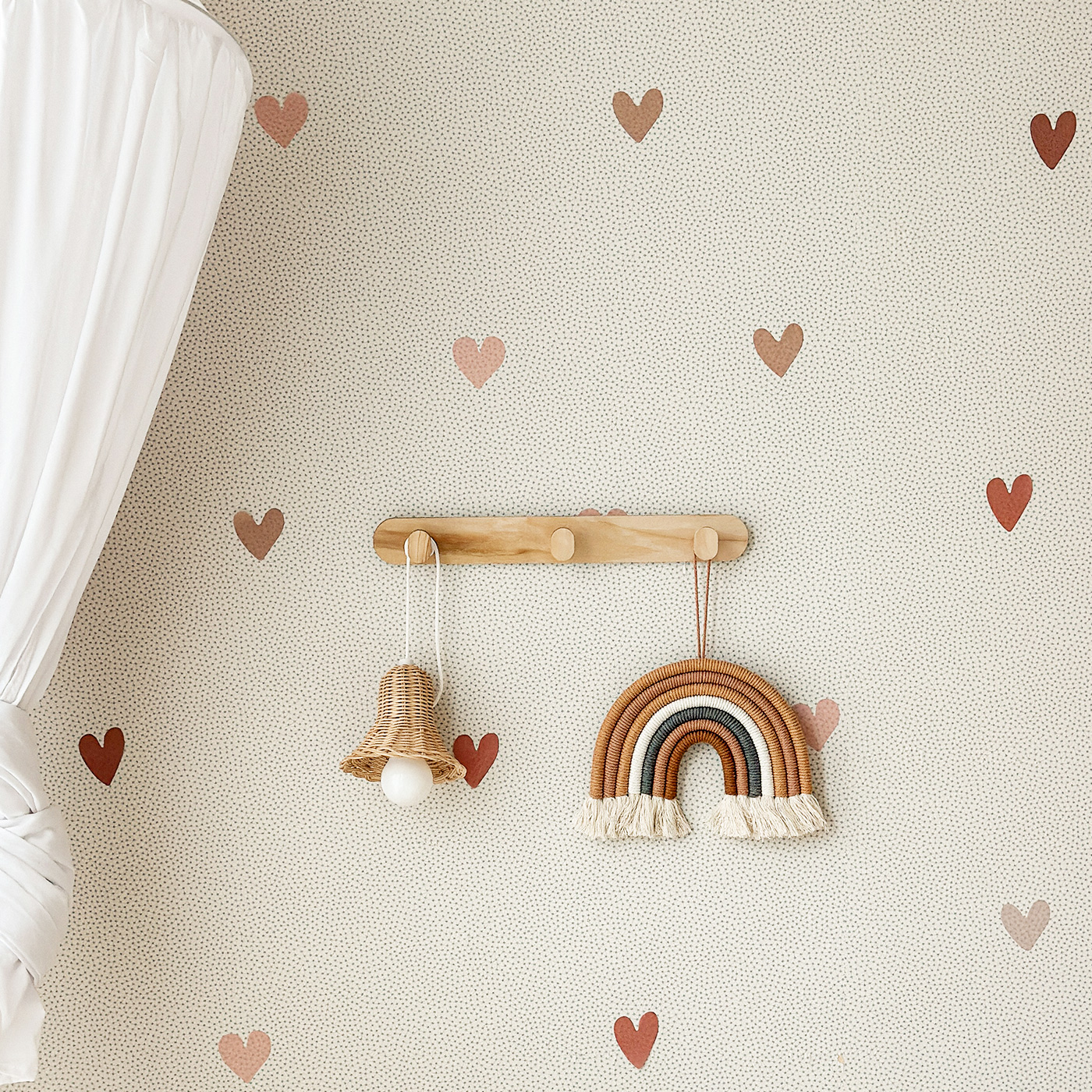 아카시아봉봉 국내제작 월세이프 포인트 벽지 아기방 꾸미기 스티커 하트 36PCS