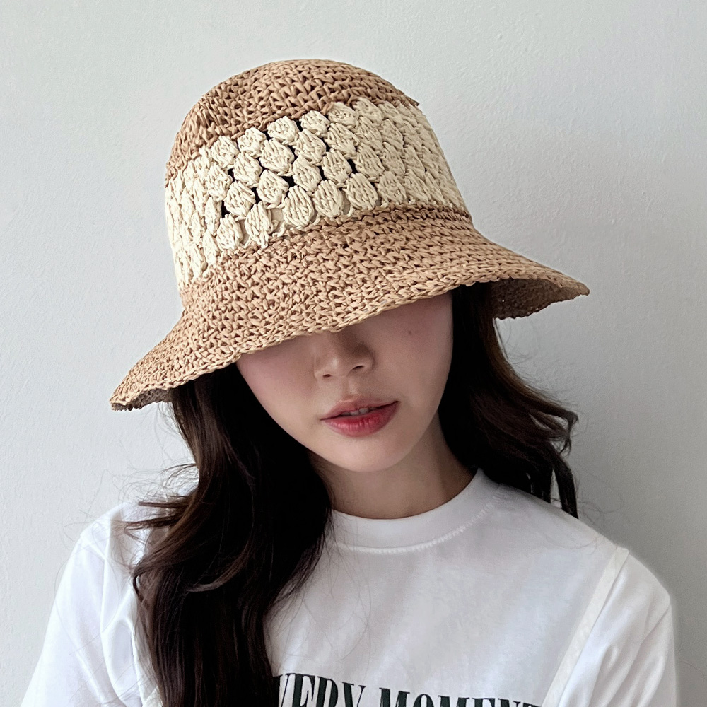 동대문모자 밀짚 크로쉐 짜임 라탄 라피아 버킷햇 플로피햇 이미지 6