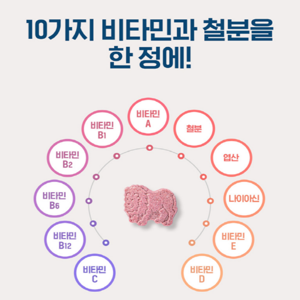 닥터브라이언 씹어먹는 멀티 철분 종합 가족 비타민 츄어블 3개월분 이미지 7