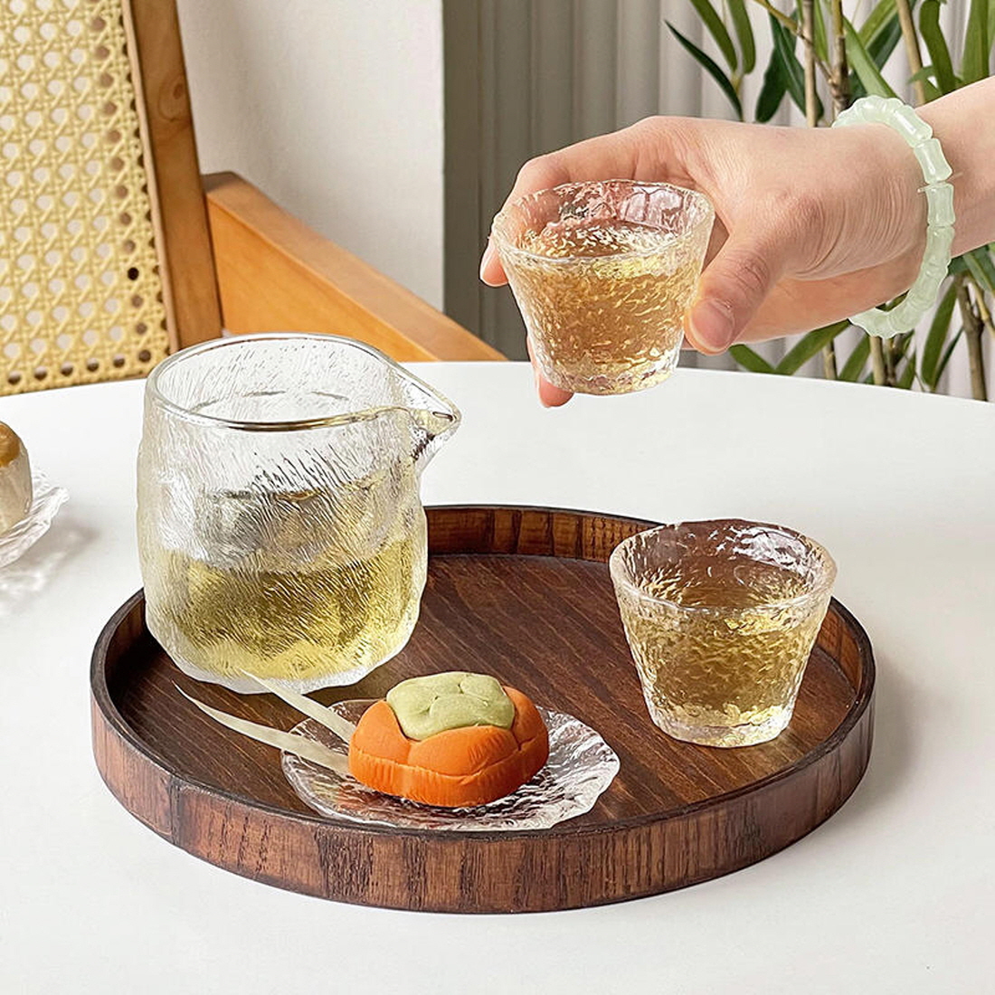 은빛물결 내열유리 숙우 차우리는 공도배 보이차 티머그 차도구 160ml - 상세 이미지 2