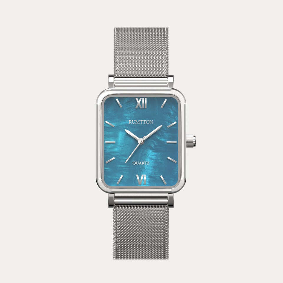 [맨즈] Harbor Large mesh watch (하버 라지 메쉬 워치) Blue Silver - 상품 이미지