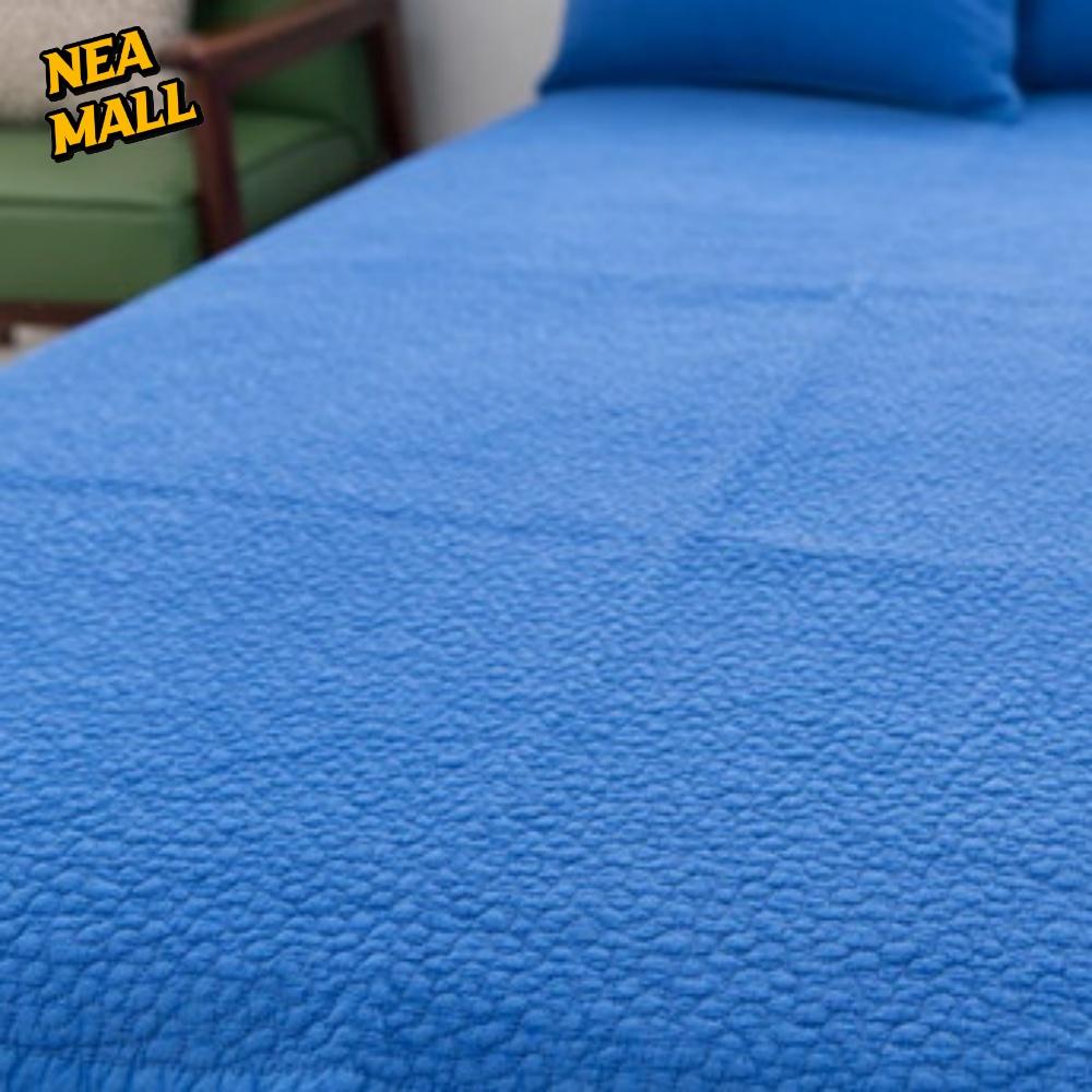 블루 순면 여름이불 무지 순면 워싱 여름패드
