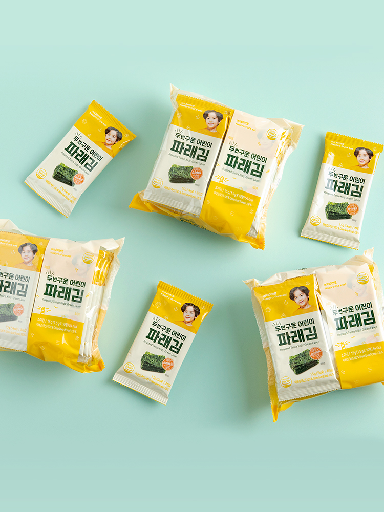 퓨어잇 두번구운 어린이 파래김 3팩세트 아이반찬 아이김