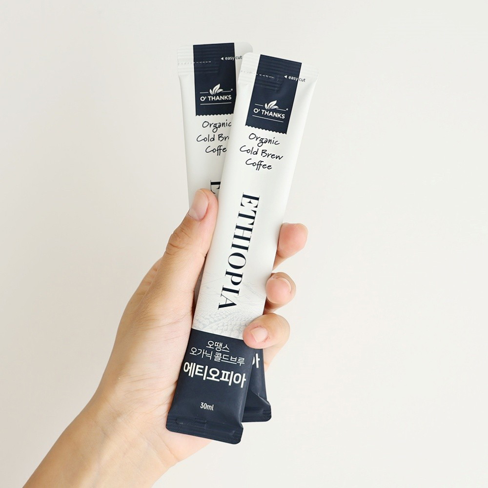 (오땡스)유기농 콜드브루원액 에티오피아 더치커피 액상커피스틱 30ml 10개입 - 상세 이미지 2