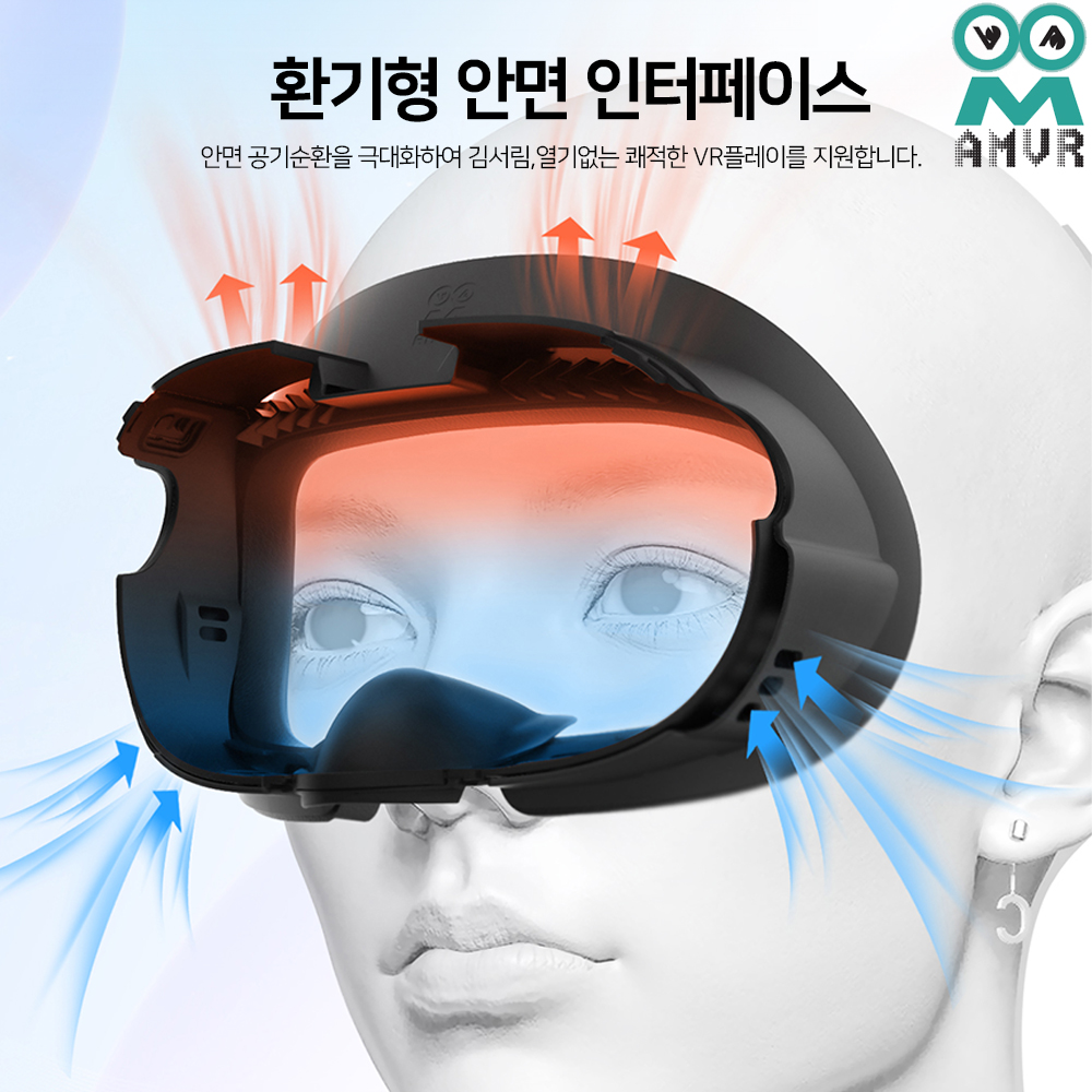 메타퀘스트3 안면폼 AMVR 가죽 환기커버 빛샘방지 악세사리 - 상세 이미지 4
