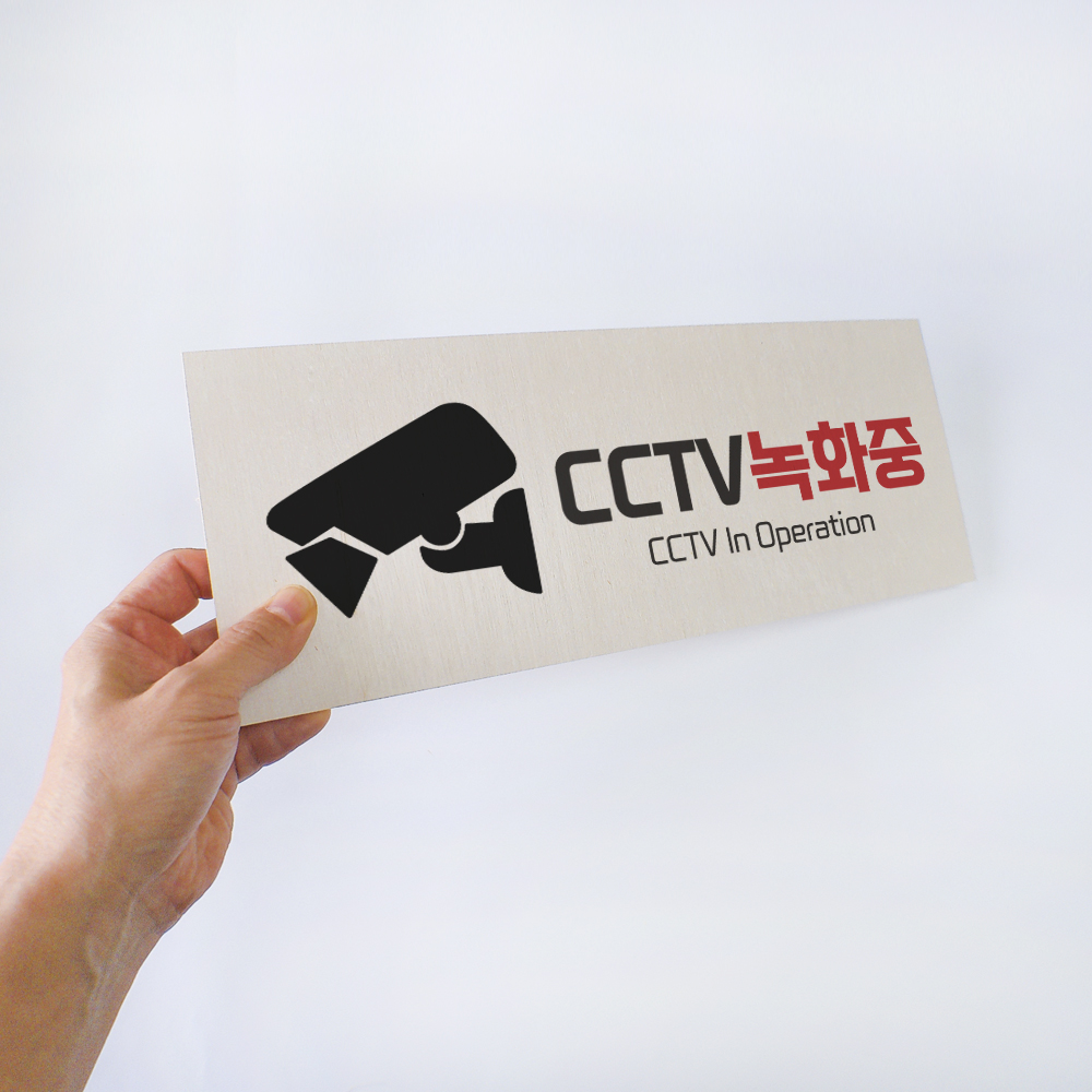 CCTV녹화중표지판 CCTV안내판 CCTV사인 표찰 문구 안내 카메라그림 경고 안전 촬영 - 상세 이미지 2
