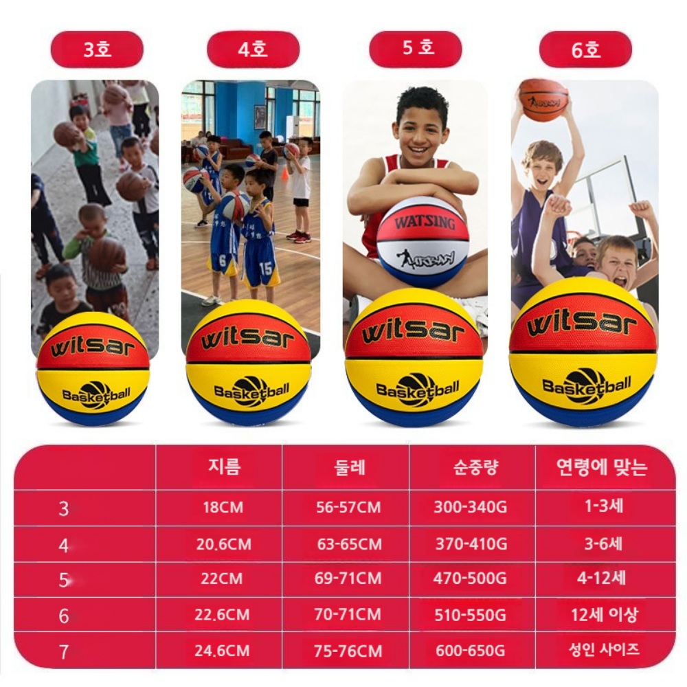 키즈 농구공 초등학생 유치원생 3호 4호 5호 - 상세 이미지 3