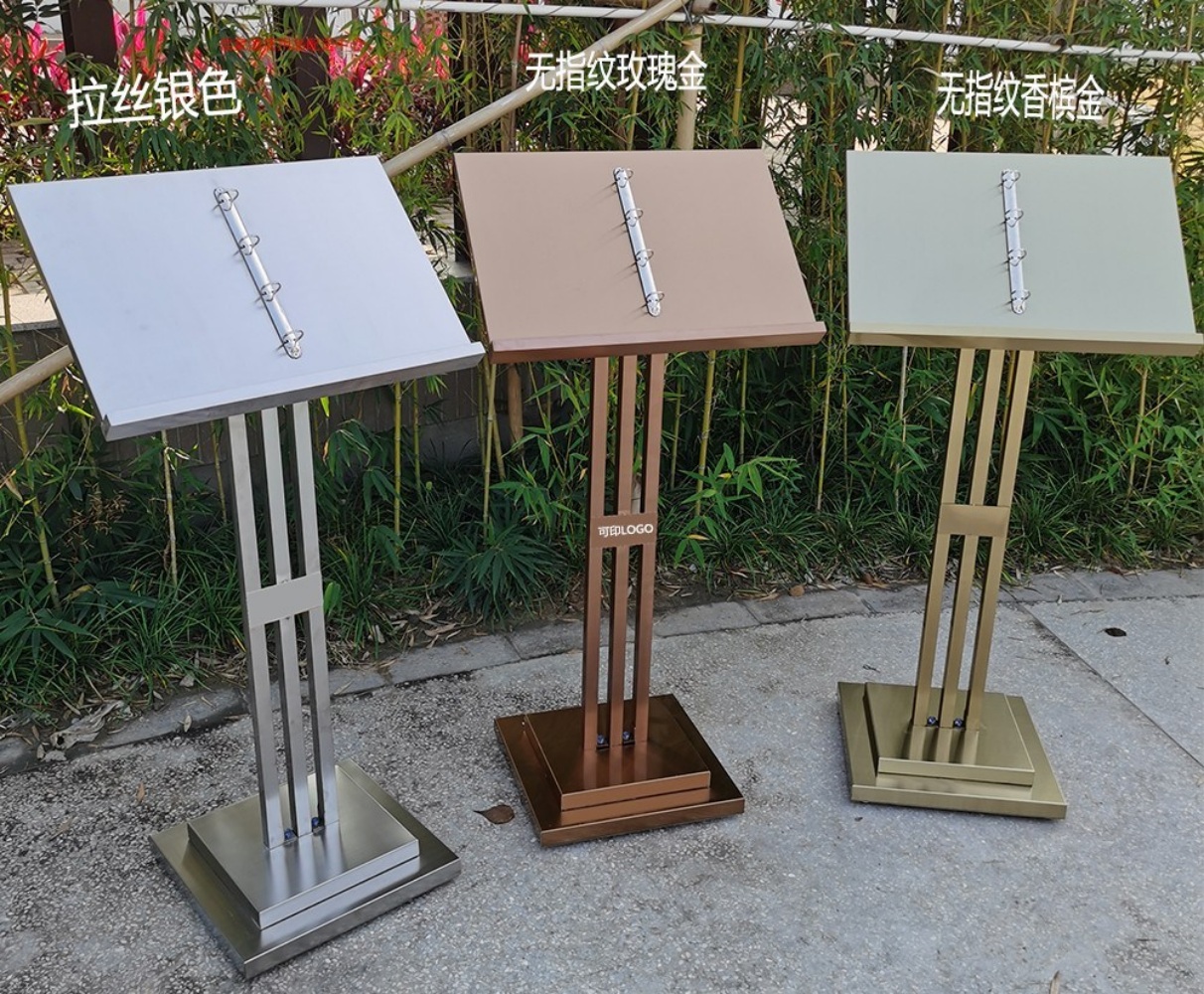 로고가능 철제 스탠드 스틸 메뉴북 배너 스탠드형 - 상세 이미지 2