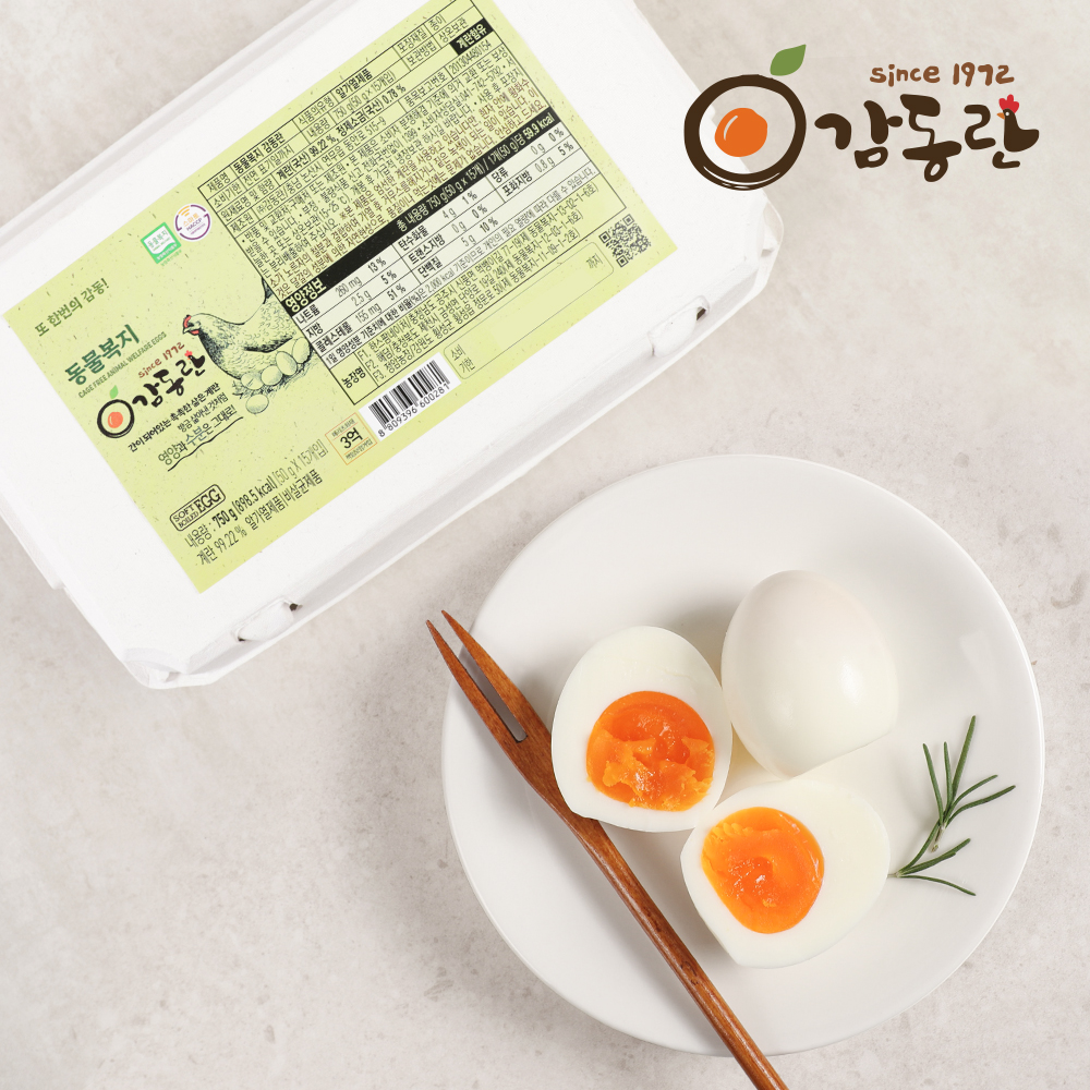 편의점 감동란 촉촉한 동물복지란 반숙란 15구 - 상품 이미지