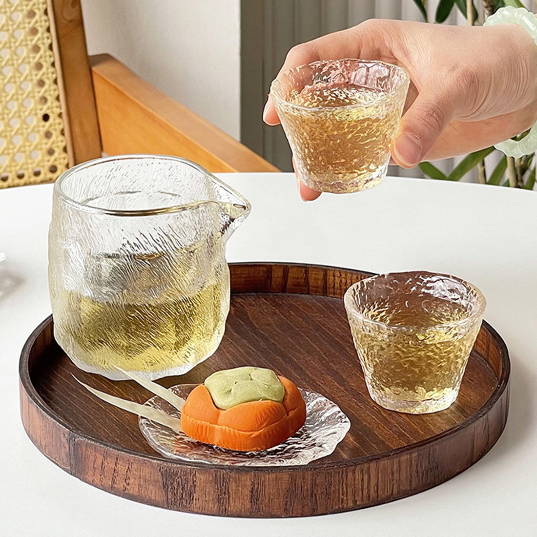 은빛물결 내열유리 숙우 차우리는 공도배 보이차 티머그 차도구 160ml - 상세 이미지 5