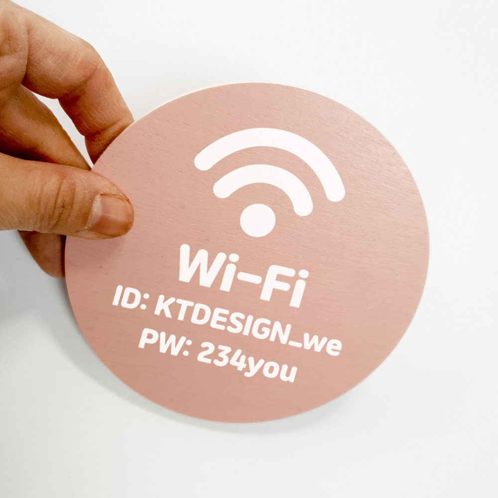와이파이안내판 wifi안내표시 와이파이비밀번호 도어사인 표찰 - 상세 이미지 4