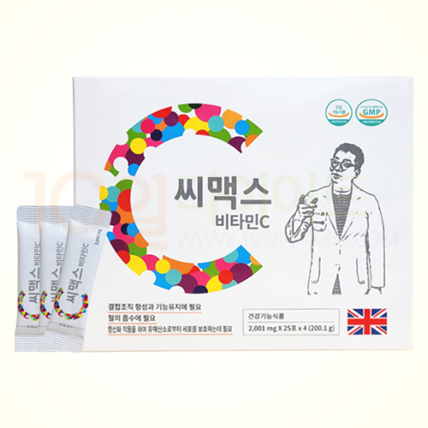 가루 비타민C 씨맥스 100포+12포 (총112포) C-max 고용량 비타민C 영국산 DSM 제품 이미지