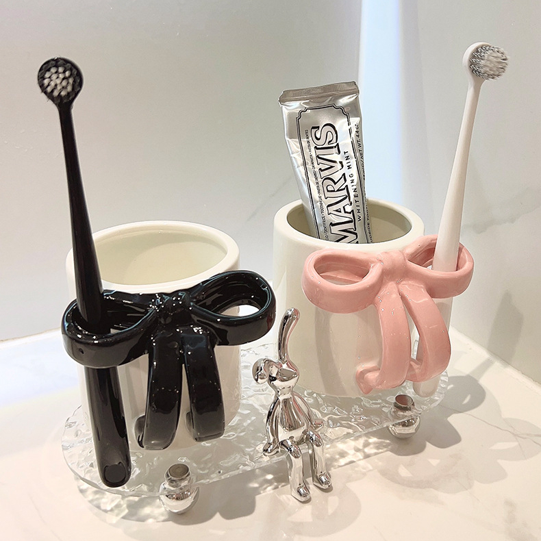 로즈소녀하우스 러블리 칫솔꽂이 양치컵세트 - 상품 이미지