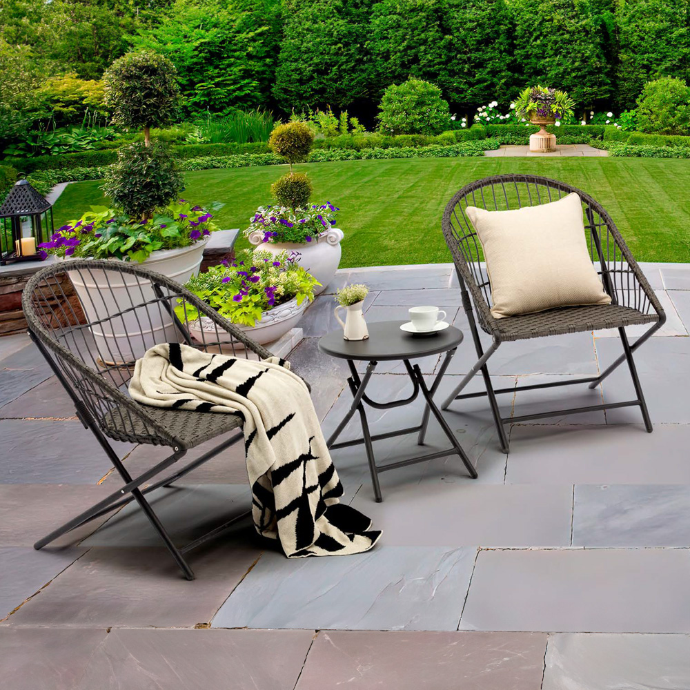 코멧 야외용 라탄 의자 그린 정원 테라스 레스토랑 카페 체어