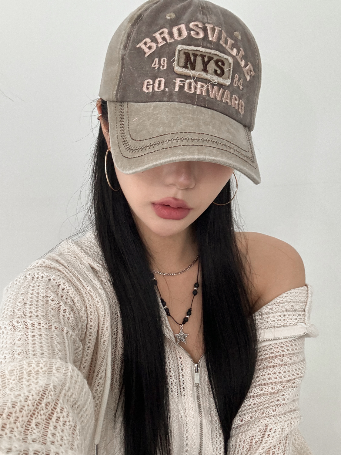 [18종/BEST] y2k 레터링 자수 빈티지 페스티벌 볼캡 모자 모음 상세 이미지 12