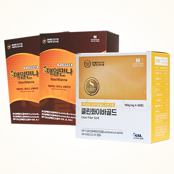 [에스바디효소] 쾌변 세트 20일( 2회분 추가 증정)/ 클린화이바 매일만나 차전자피식이섬유 변비탈출 지에스엘 제품 이미지