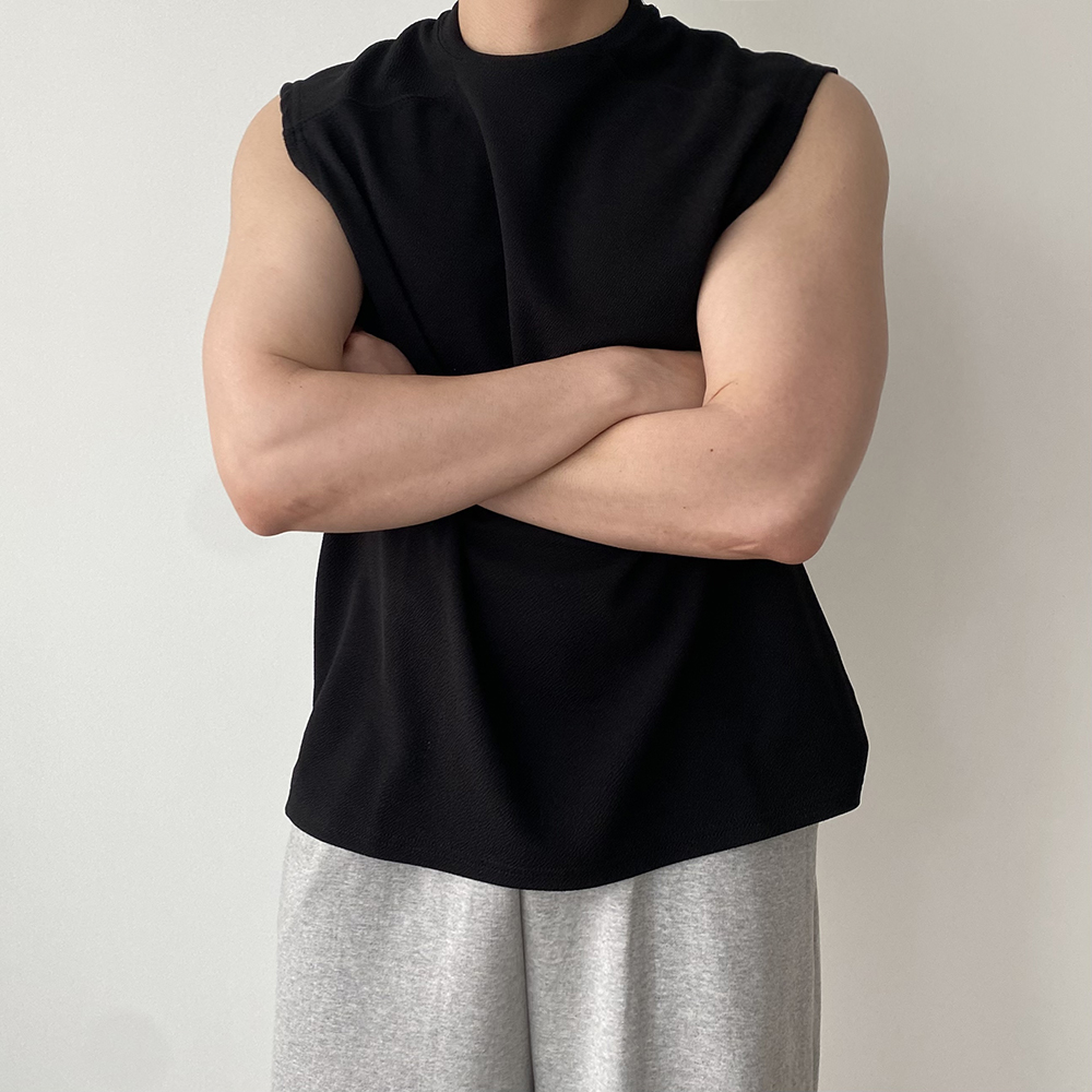 남자오버핏민소매 맨즈나시 이미지 6