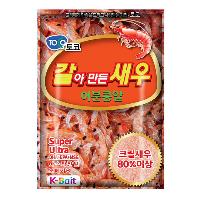 토코 갈아만든 새우 어분 콩알 떡밥 민물 중층 내림 낚시 집어제 크릴 - 상품 이미지