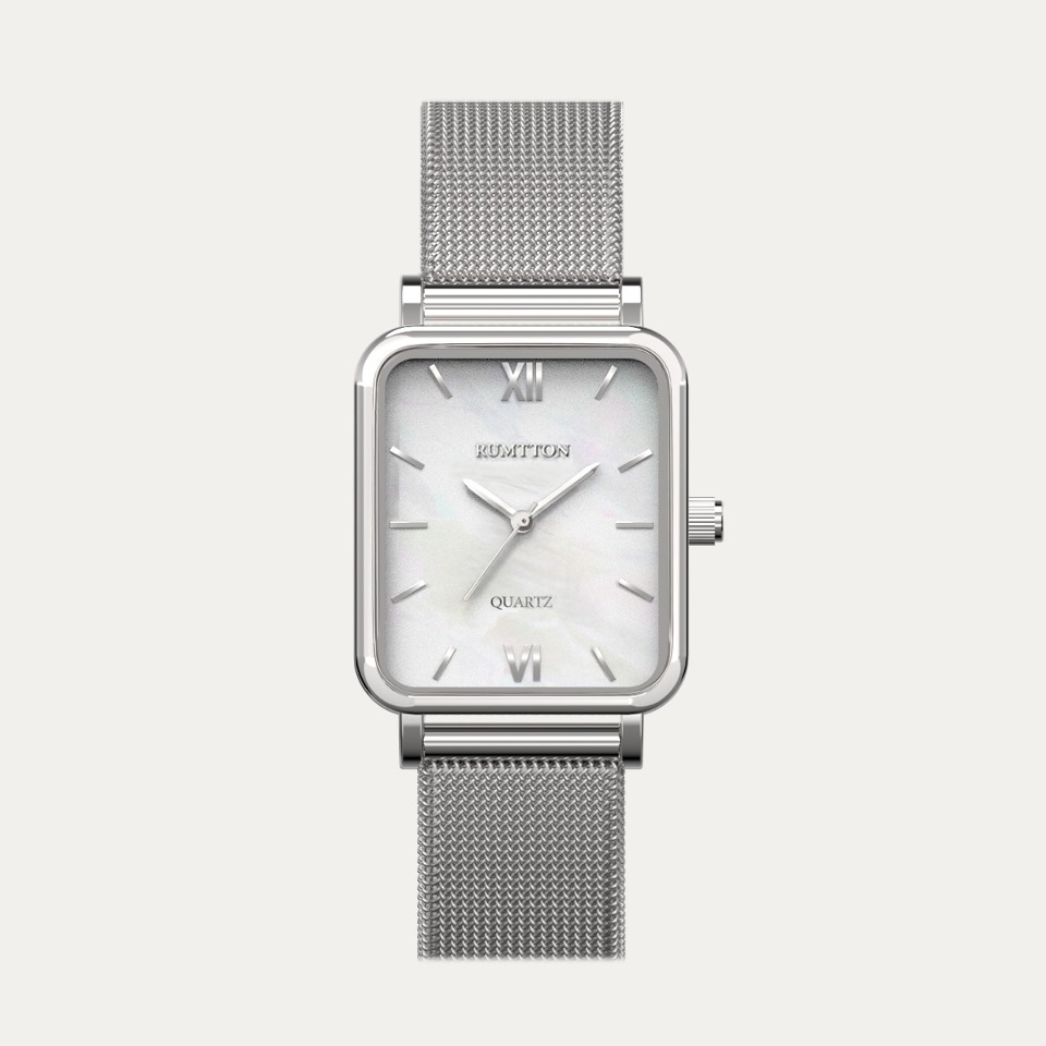 [맨즈] Harbor Large mesh watch (하버 라지 메쉬 워치) White Silver - 상품 이미지