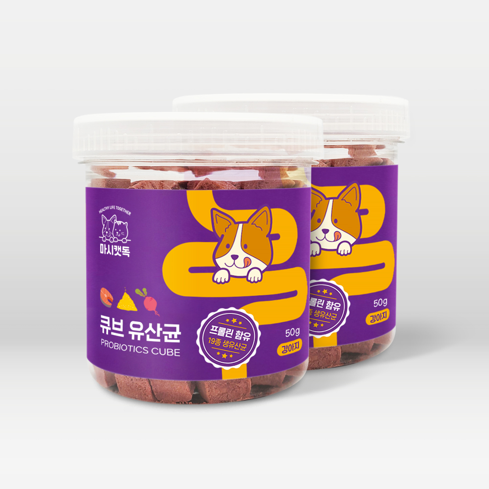 마시캣독 큐브 유산균 50g 변비 프로바이오틱스 영양제 - 상세 이미지 2