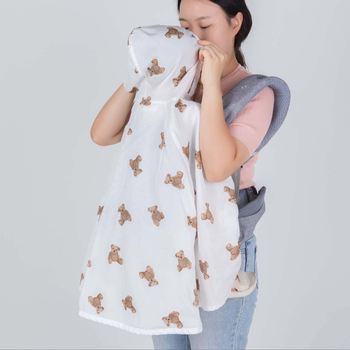 아가블랑 로옹 인견 아기 망토 블랭킷 아기띠워머 아기띠블랭킷 에어컨 해충차단