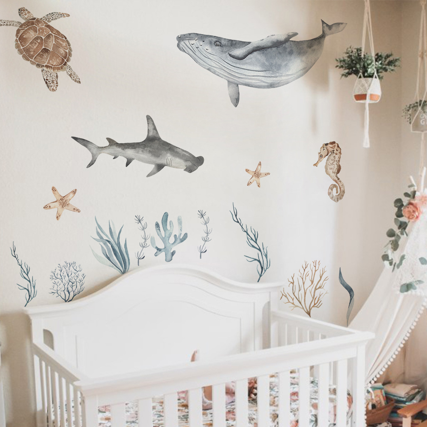 아카시아봉봉 국내제작 월세이프 아기방 데코 실크 벽지스티커 아이방 인테리어 해피포레스트