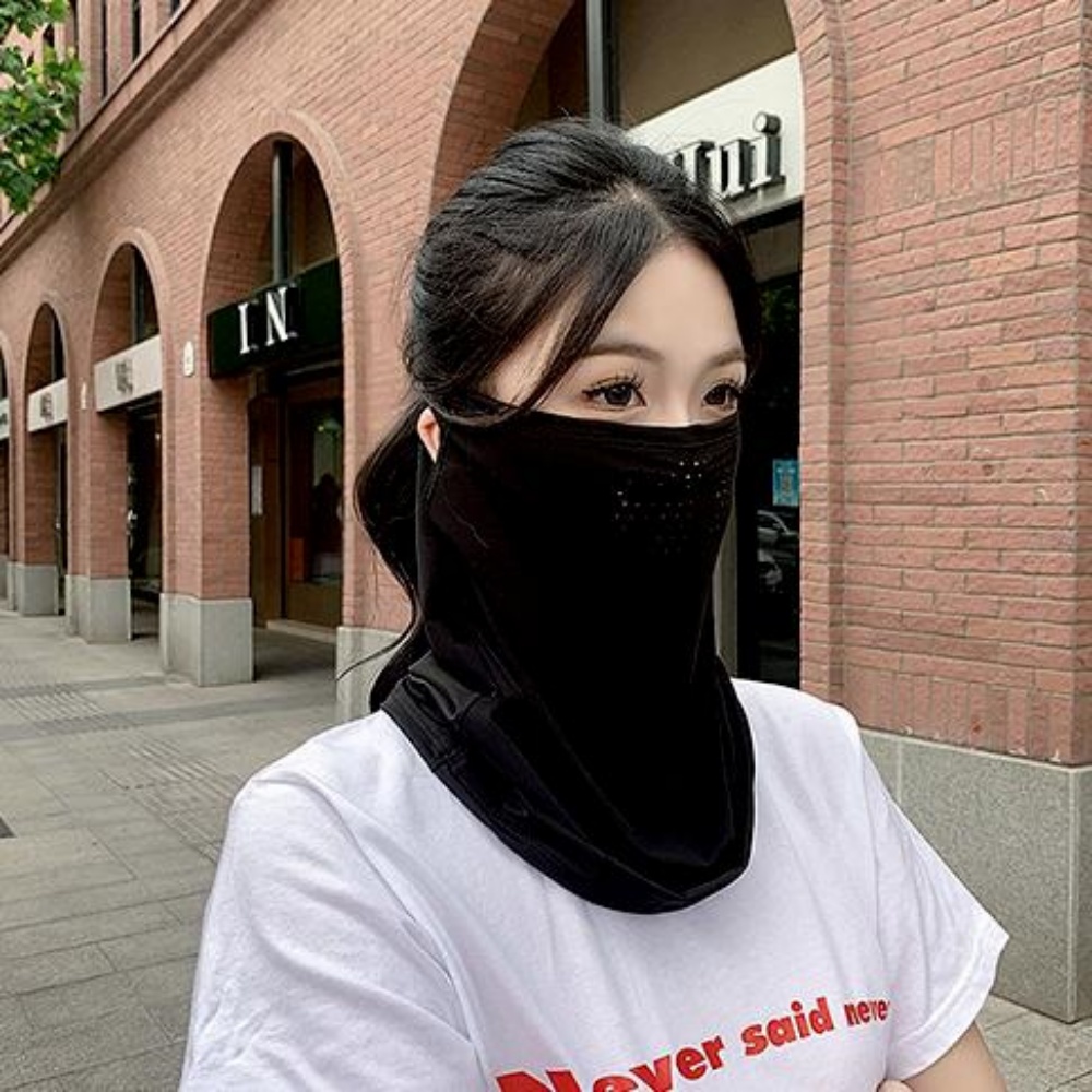 앞면마스크 러닝 입뚫린 얼굴 가리는 기미 가리개 햇빛 걷기 운동 이미지 7