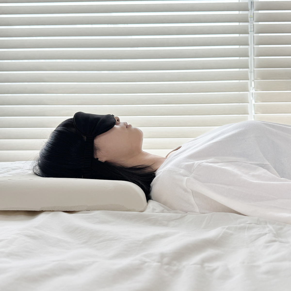 아카시아홈 국내제작 천연 경추 태국 라텍스 낮은베개 속커버포함 높이4cm