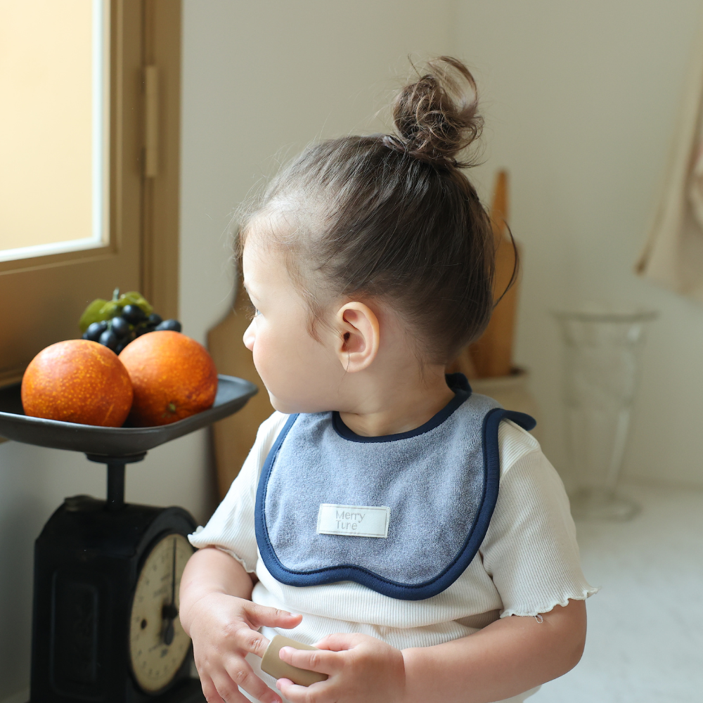 메리튠 아이코닉 테리 베이비빕 신생아 아기 이유식 턱받이 침받이 스카프빕