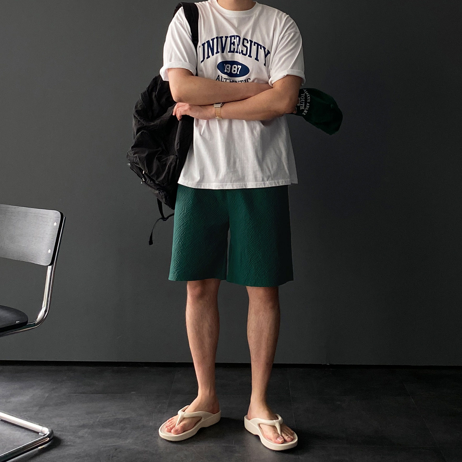 1+1 시어서커반바지 시어서커팬츠 냉장고반바지 이미지 8