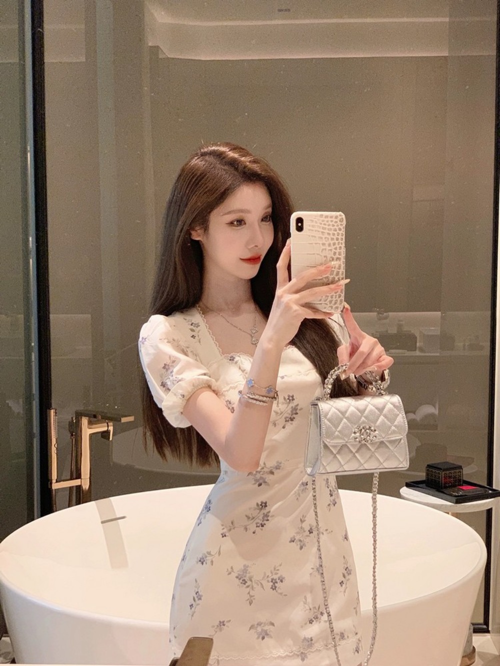미녀와 순정남 25회 한수아 공마리 원피스 스퀘어 플라워 의상 옷 패션 - 상세 이미지 2
