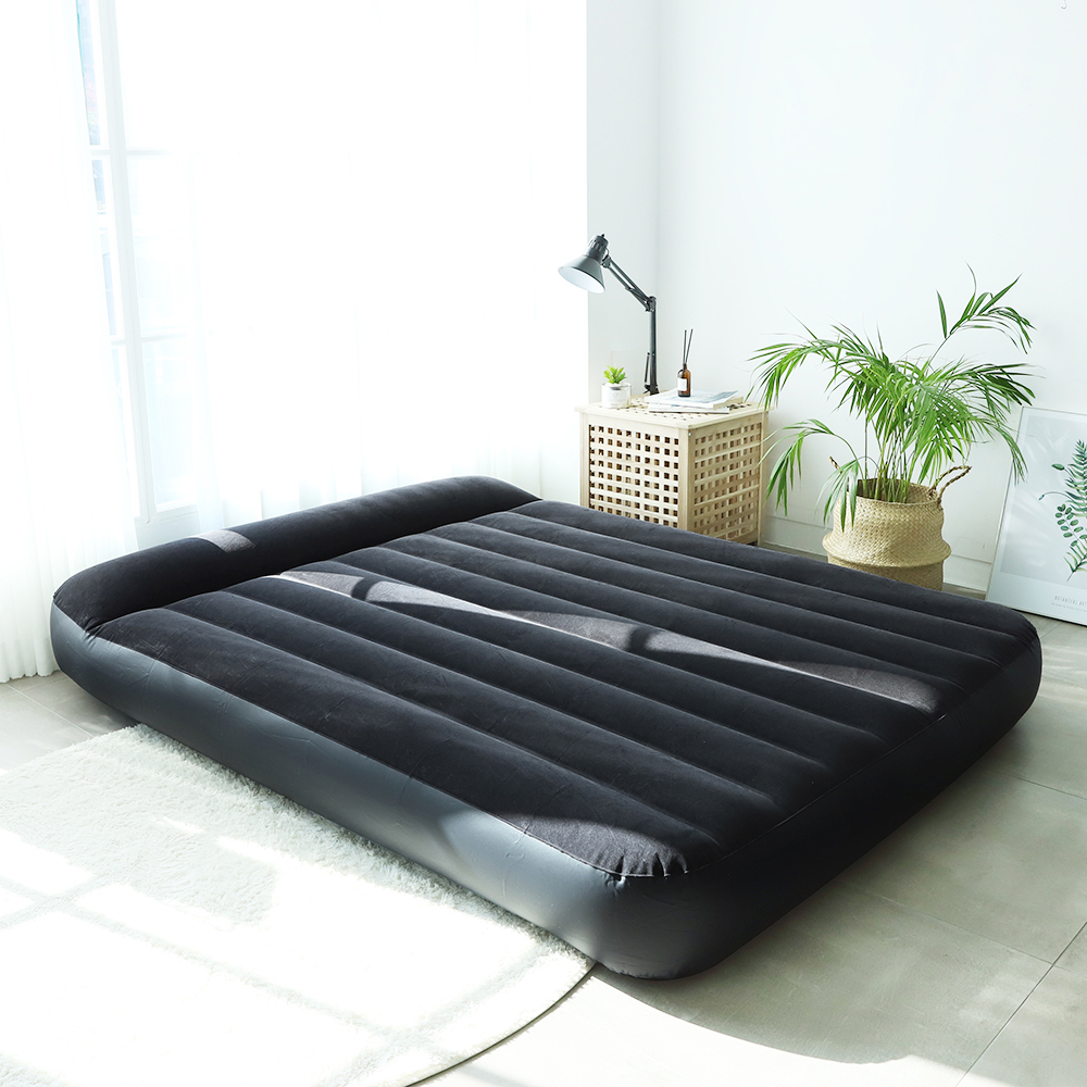 인텍스 펌프내장형 클래식 에어매트 캠핑매트 침대 캠핑용 휴대용 매트리스 블랙 퀸