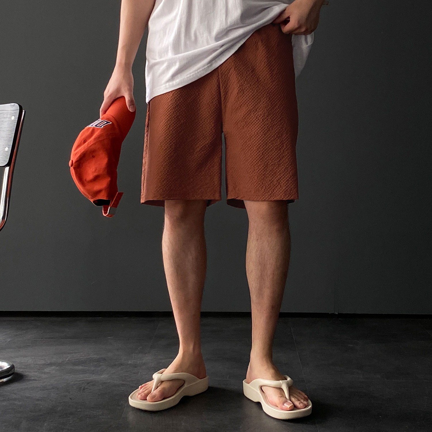 1+1 시어서커반바지 시어서커팬츠 냉장고반바지 - 상세 이미지 3