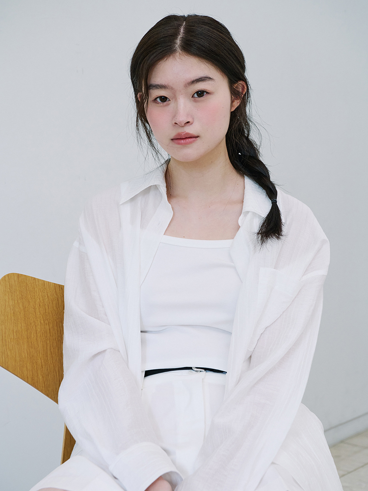 [엽페] 소프트 오버 셔츠 화이트 - 상세 이미지 2