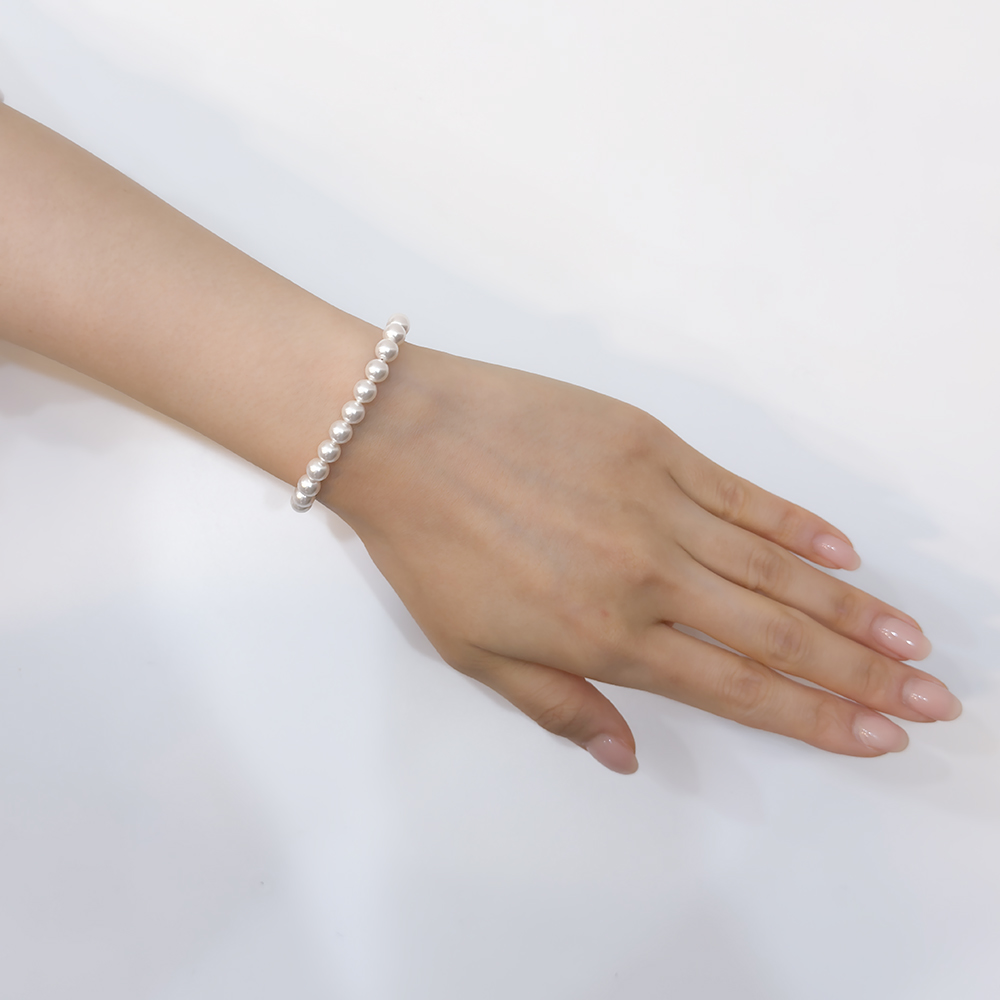 14k 6mm 스왈 진주 팔찌(자석잠금) OPPB0159 - 상세 이미지 2