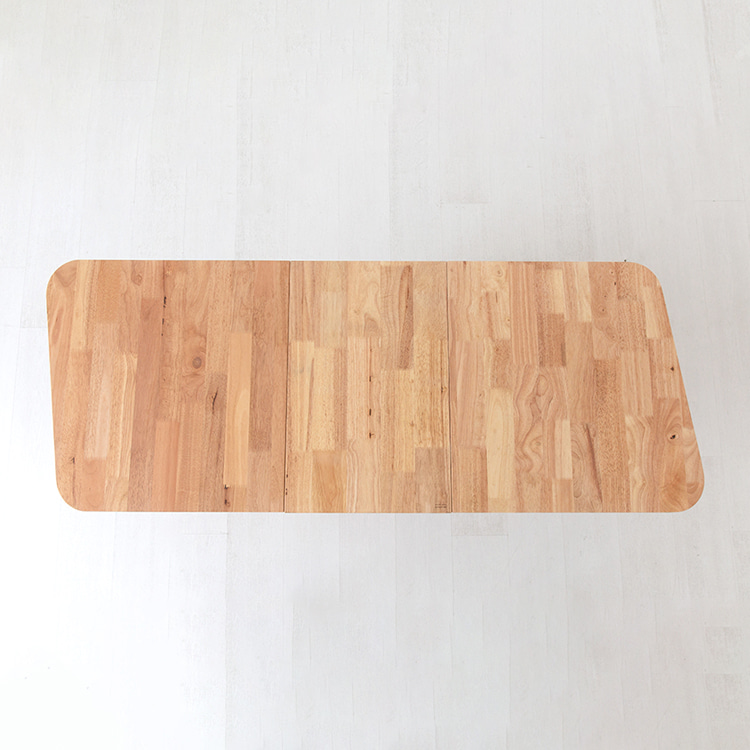 DIGOOD 이동식 접이식테이블 고무나무 + TANG 원목접이식의자 2인 세트