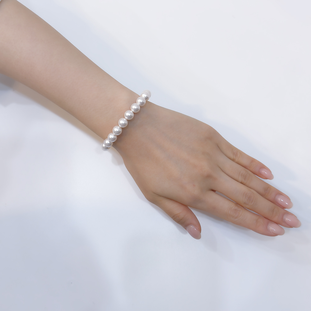14k 8mm 스왈 진주 팔찌(자석잠금) OPPB0158 - 상세 이미지 2