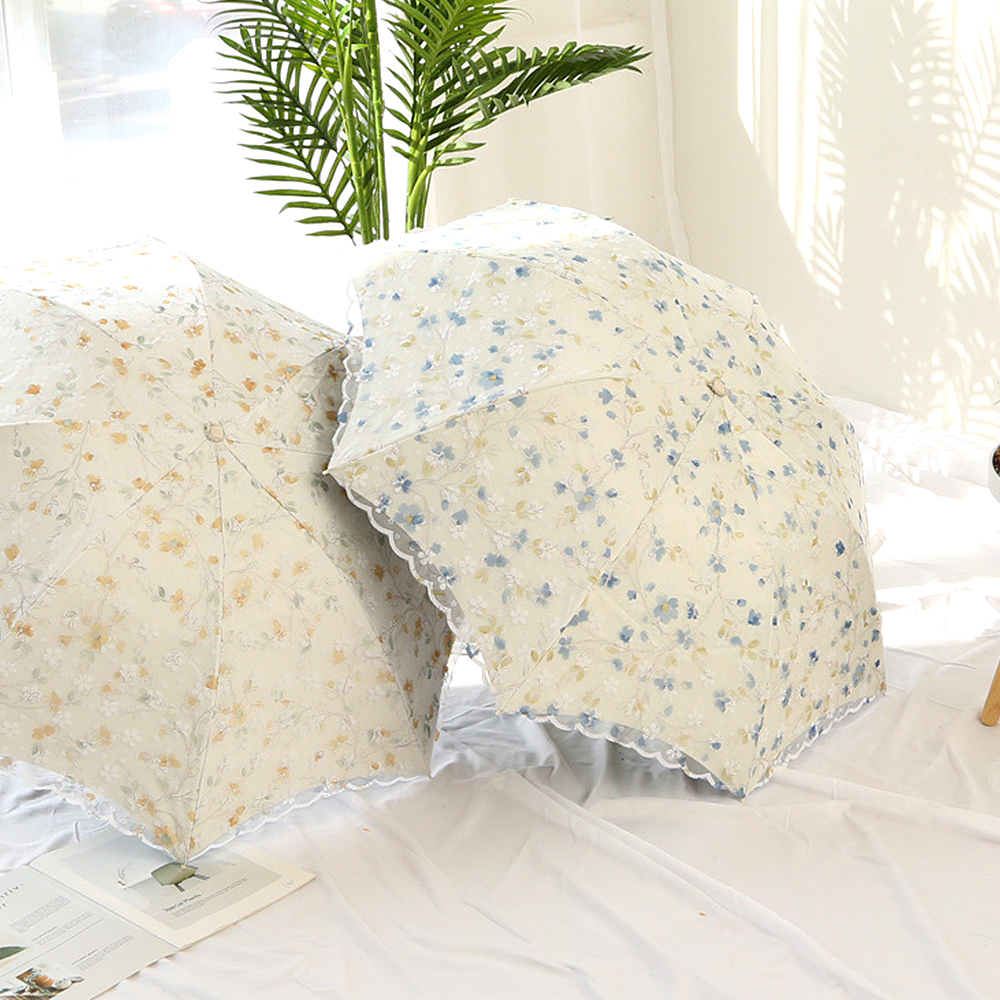 앙피앙 자외선차단 꽃무늬 레이스 암막 양산