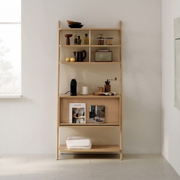 일룸 레마 리빙전시장(매거진랙) 860x392x1812.7mm, 5단, SO(샌드오크)