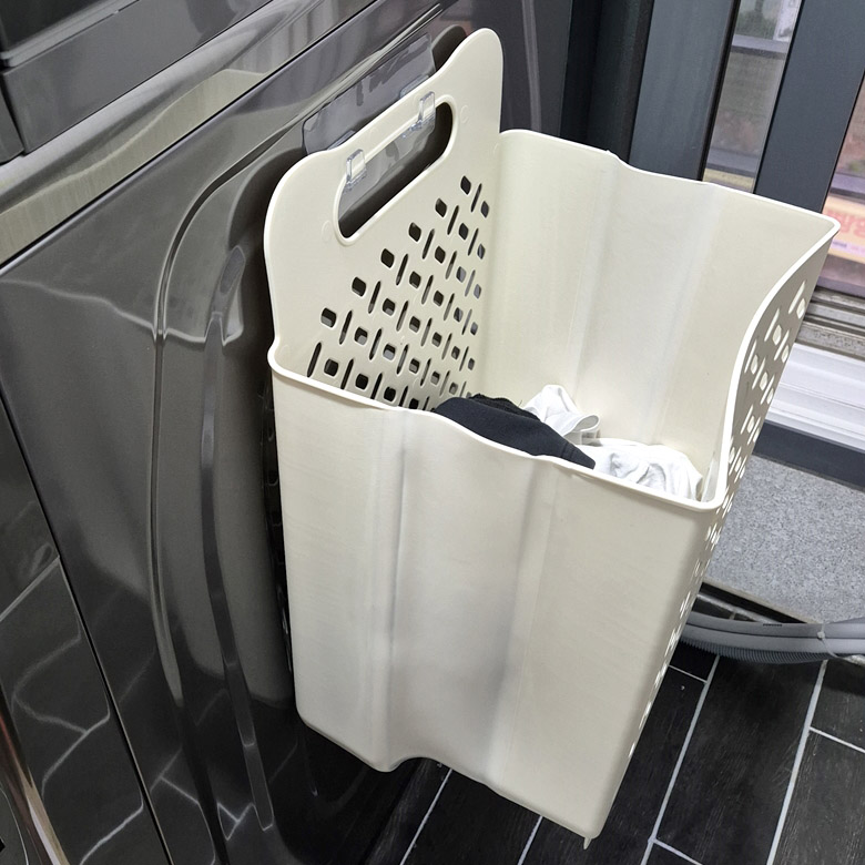 미니빨래바구니 아기빨래통 접이식 스탠드 부착식빨래바구니 중형