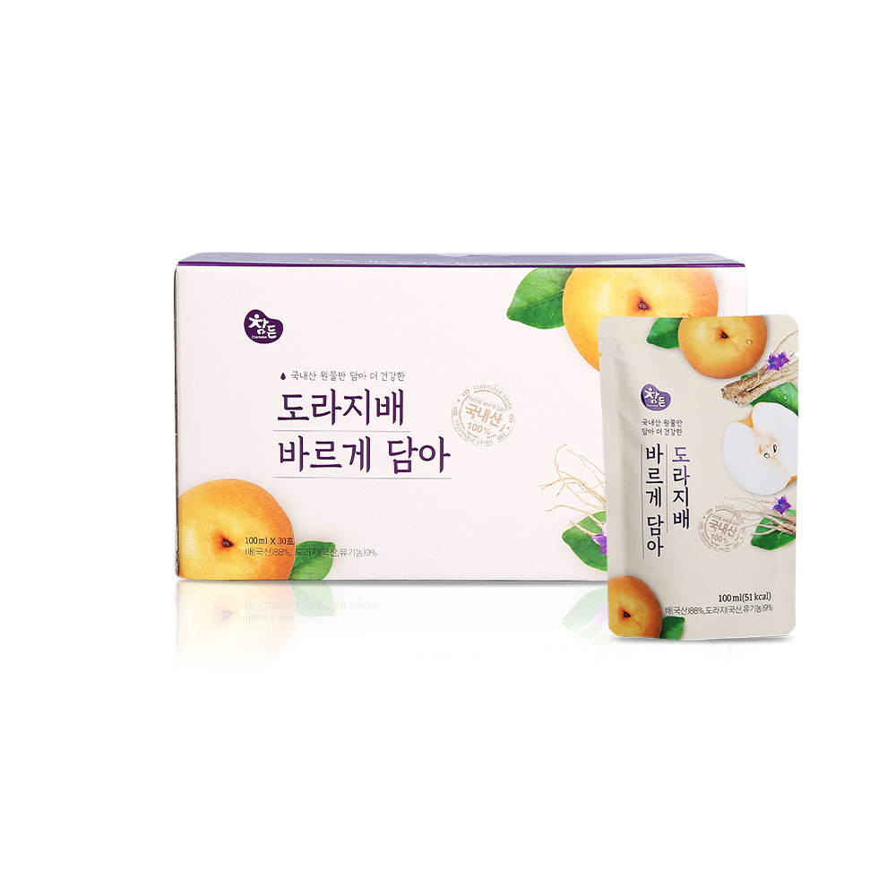 참든 도라지배즙 바르게담아 100ml 30포, 1개 - 상품 이미지