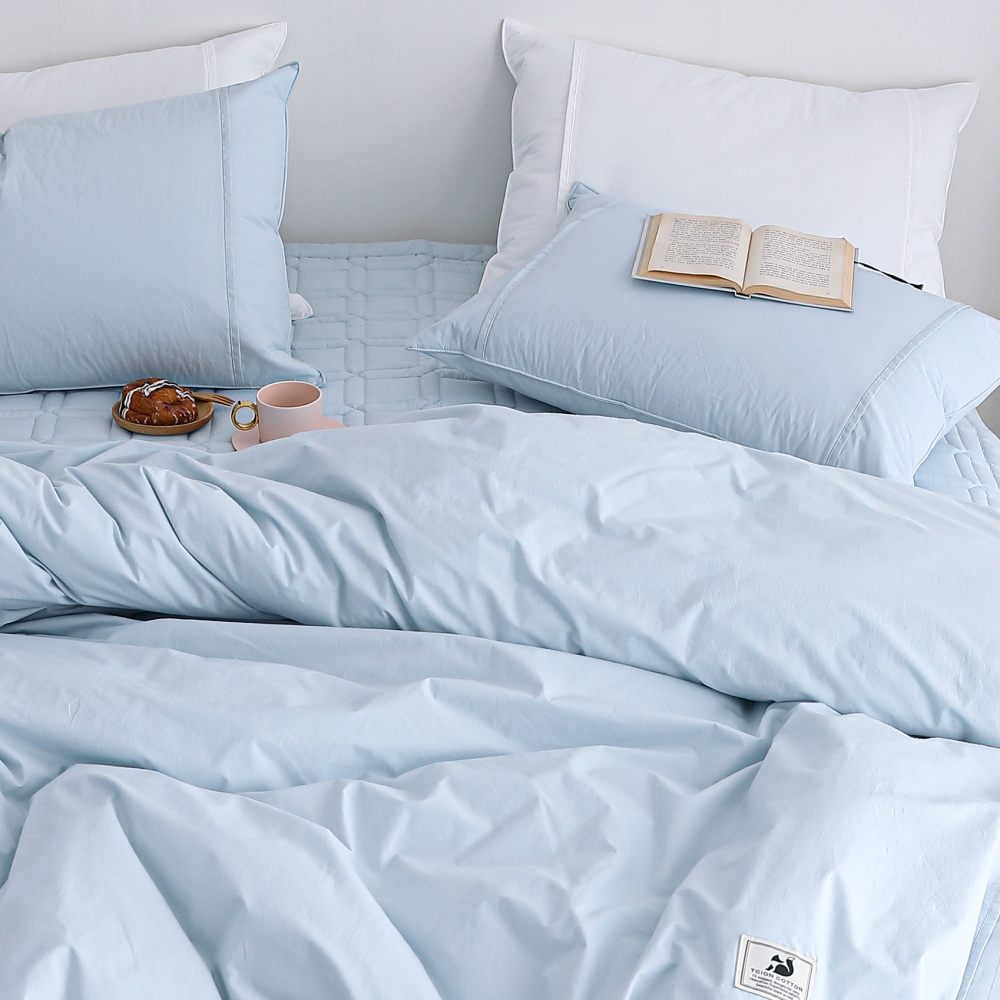 고밀도 순면 베이직 호텔 라지킹 무봉제 침구 간절기 사계절 이불 세트