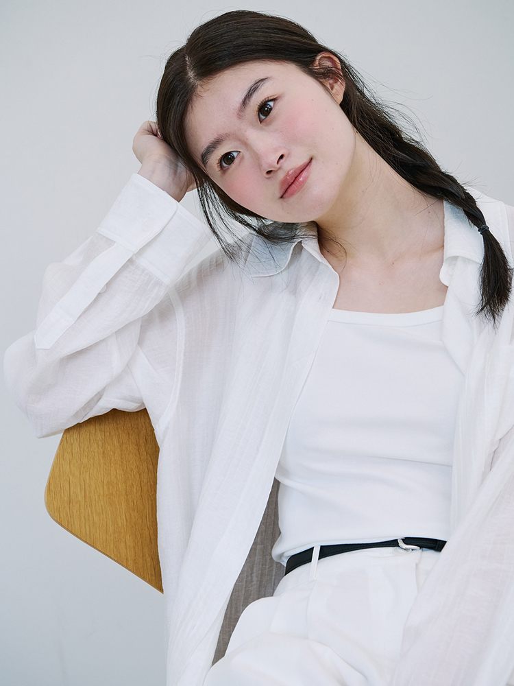 [엽페] 소프트 오버 셔츠 화이트 - 상세 이미지 3