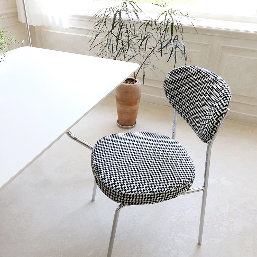 와플 패브릭 편한 인테리어 식탁의자 카페 디자인 다이닝 스틸 의자 CL512