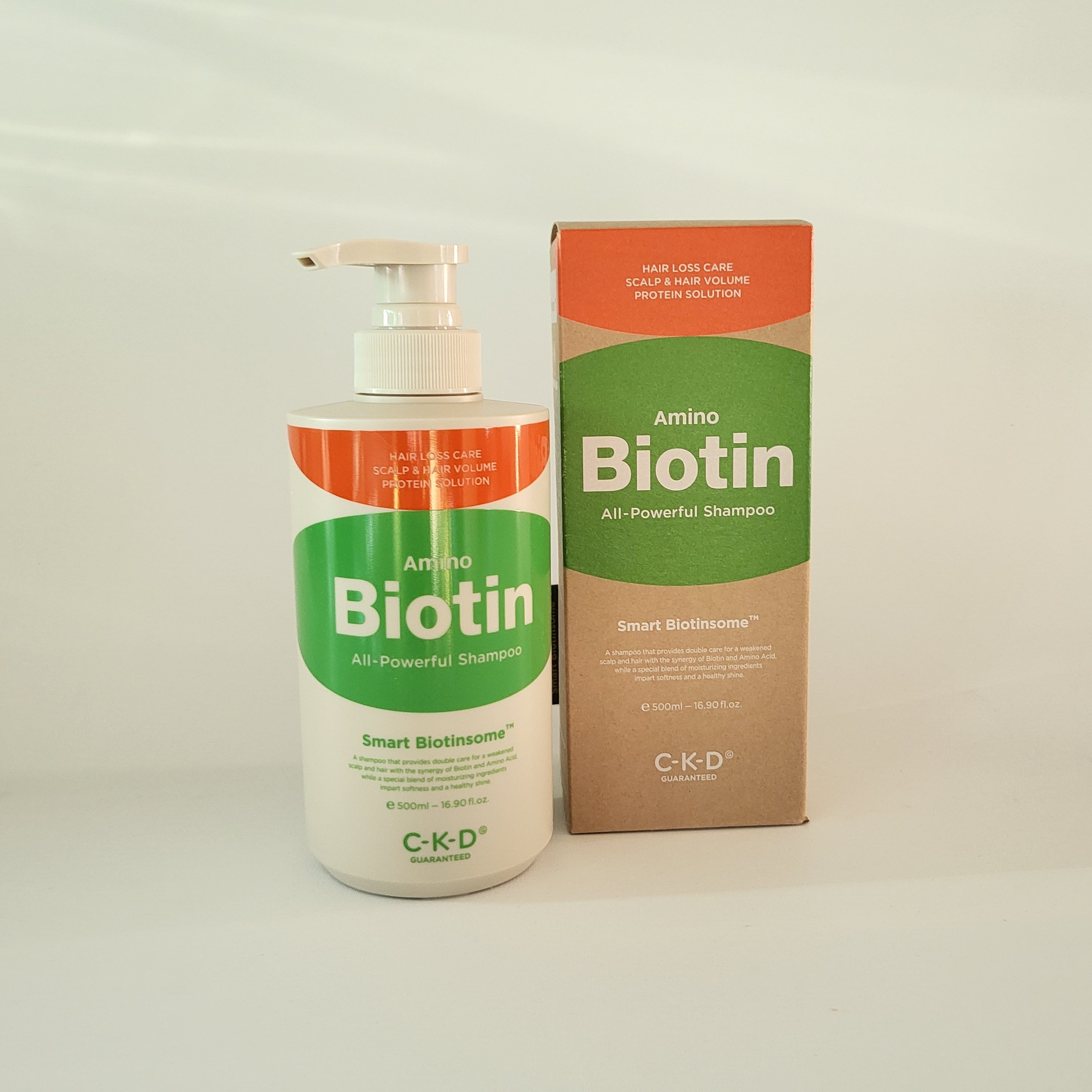 종근당 아미노 비오틴 두피 모발 뿌리 볼륨 손상모발 개선 500ml x 2개+80ml - 상세 이미지 2